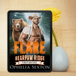ebook reader displaying Flare cover art, posed with a vase and sunflower